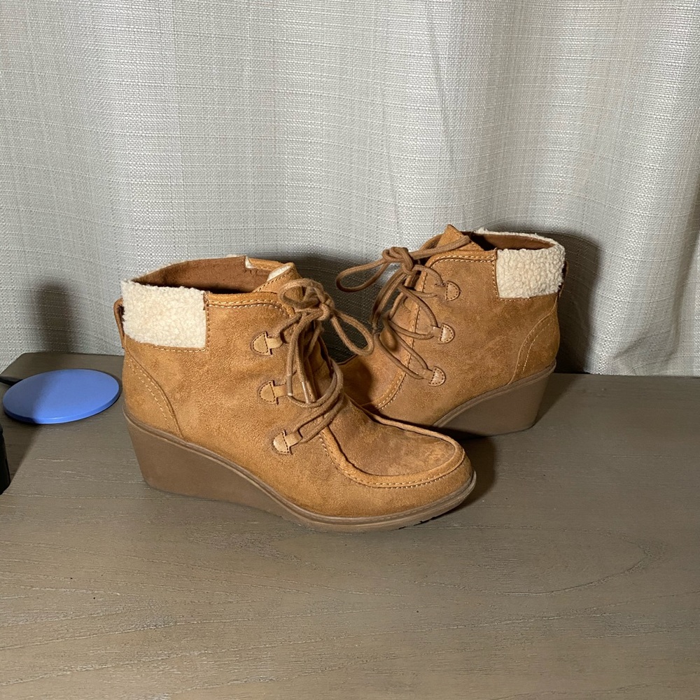 Brown Wedge Boots